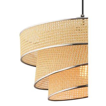 Ripatslühter kaabliga COUPER 1xE27/60W/230V beež/läikiv kroom
