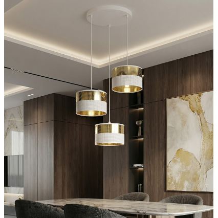 Ripatslühter LUX kaabliga 3xE27/15W/230V valge/kuldne