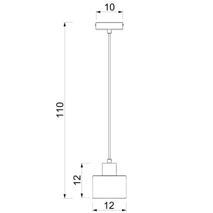 Ripatslühter PARKLA kaablil 1xE27/15W/230V must