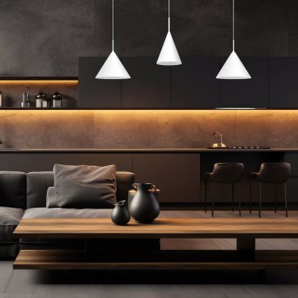 Ripatsvalgusti kaabliga CAPITAL 1xGX53/15W/230V, Ø 32 cm, valge