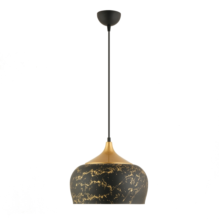 Ripatsvalgusti MONZA kaabliga 1xE27/40W/230V läbimõõt 30 cm must/pronks