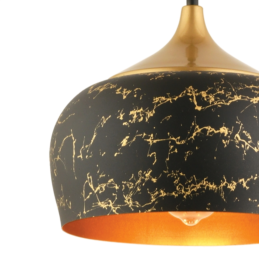 Ripatsvalgusti MONZA kaabliga 1xE27/40W/230V läbimõõt 30 cm must/pronks