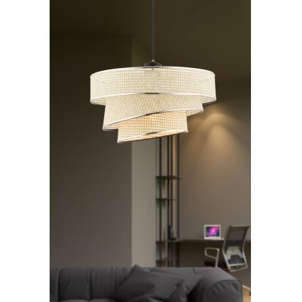 Ripp-1xE27/60W/230V kreem/läikiv kroom