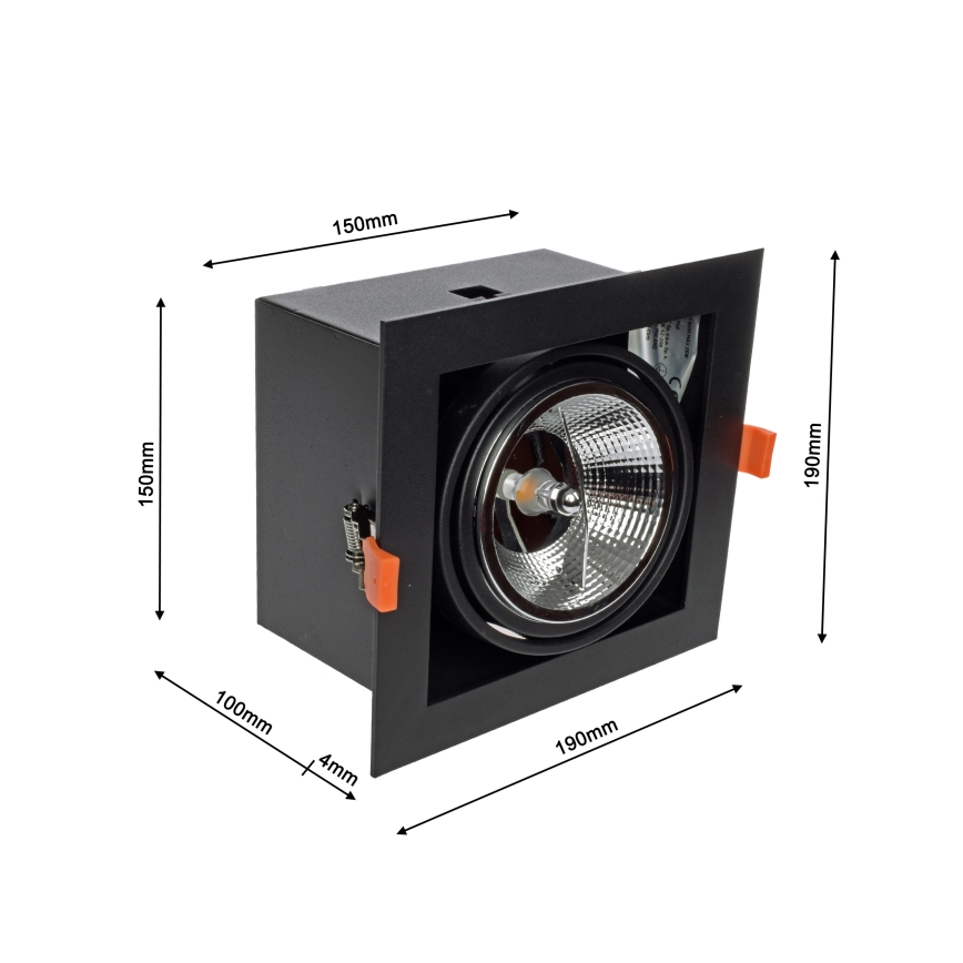 Ripplaevalgusti PLAZA AR111 1xGU10/12W/230V must