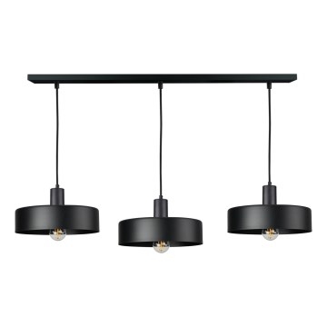 Ripplamp ARCANE kaabliga, 3×E27, 3×60W, 230V, must