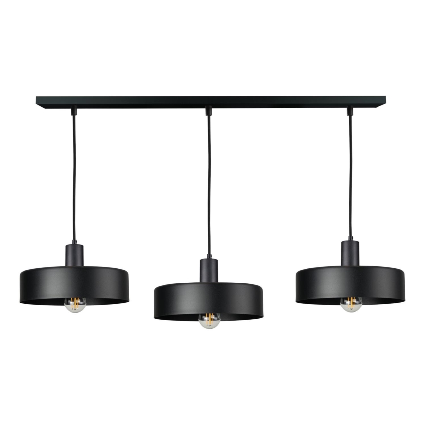 Ripplamp ARCANE kaabliga, 3×E27, 3×60W, 230V, must
