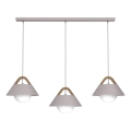 Ripplamp FUNDA kaabliga 3xE27/15W/230V kreemjas