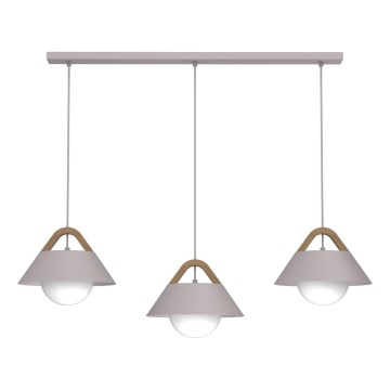 Ripplamp FUNDA kaabliga 3xE27/15W/230V kreemjas