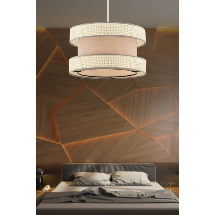 Ripplamp HALO riputuskaabliga, 1xE27/60W/230V, beež/kreem