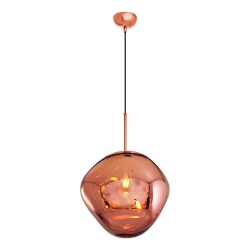 Ripplamp juhtmega CRUMPLED 1xE27/24W/230V läbimõõt 36 cm vaskne