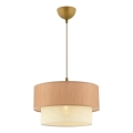 Ripplamp juhtmega ECHO 1xE27/60W/230V pruun/kreemjas