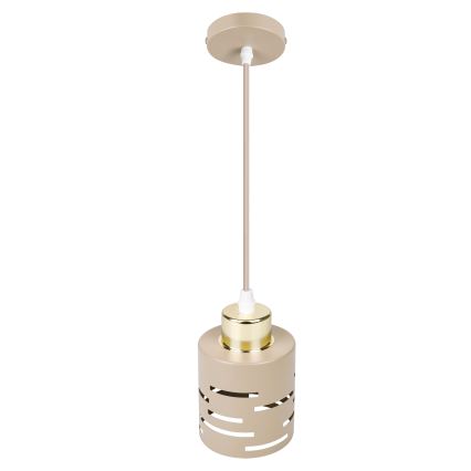 Ripplamp juhtmega ELEN 1xE27/35W/230V beež/kuldne