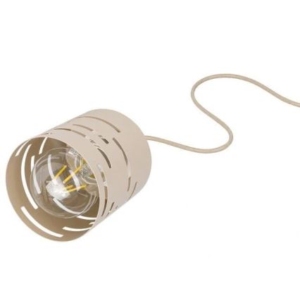 Ripplamp juhtmega ELEN 1xE27/35W/230V beež/kuldne