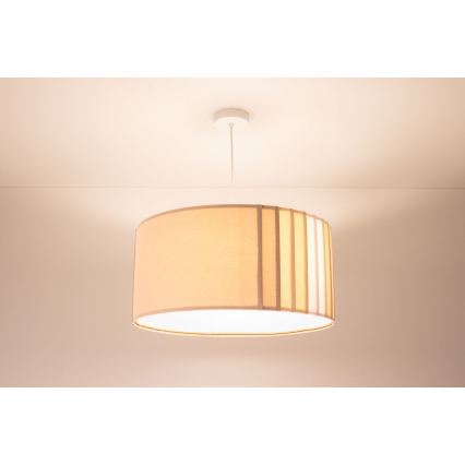 Ripplamp juhtmega STRIPES 1xE27/60W/230V, läbimõõt 40 cm, beež