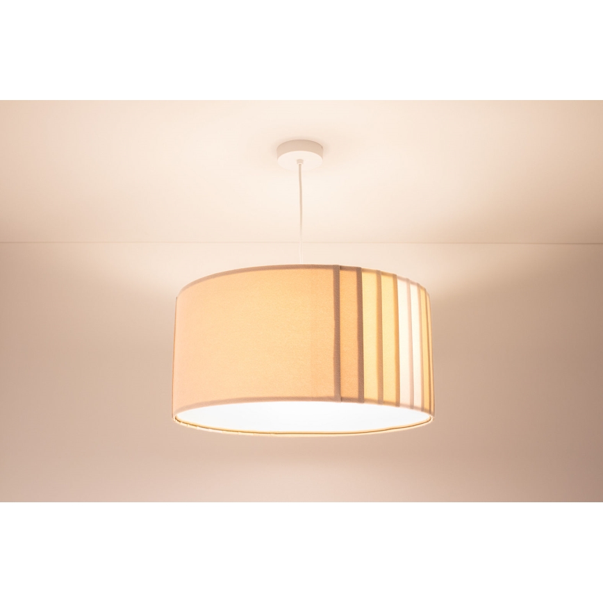 Ripplamp juhtmega STRIPES 1xE27/60W/230V, läbimõõt 40 cm, beež