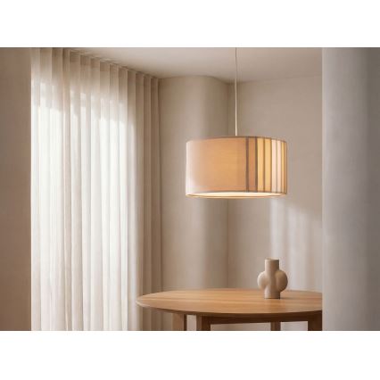 Ripplamp juhtmega STRIPES 1xE27/60W/230V, läbimõõt 40 cm, beež