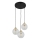 Ripplamp juhtmel DEVON 3xE27/15W/230V must/läbipaistev