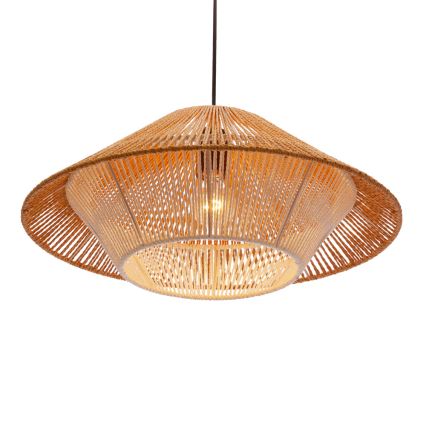 Ripplamp kaabliga AFRICA 1xE27/40W/230V läbimõõt 50 cm pruun/kreemjas