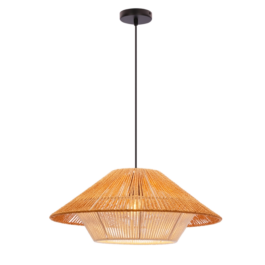 Ripplamp kaabliga AFRICA 1xE27/40W/230V läbimõõt 50 cm pruun/kreemjas