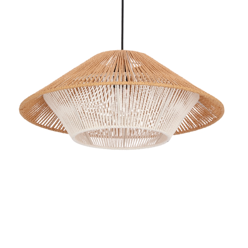 Ripplamp kaabliga AFRICA 1xE27/40W/230V läbimõõt 50 cm pruun/kreemjas