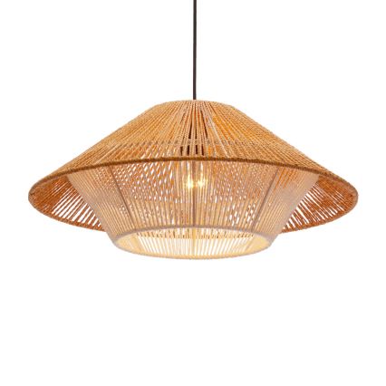 Ripplamp kaabliga AFRICA 1xE27/40W/230V läbimõõt 50 cm pruun/kreemjas