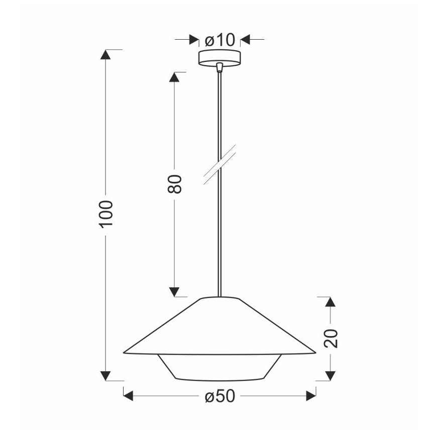 Ripplamp kaabliga AFRICA 1xE27/40W/230V läbimõõt 50 cm pruun/kreemjas