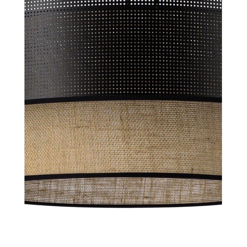 Ripplamp kaabliga BORHO 1xE27/60W/230V Ø 50 cm must/juut