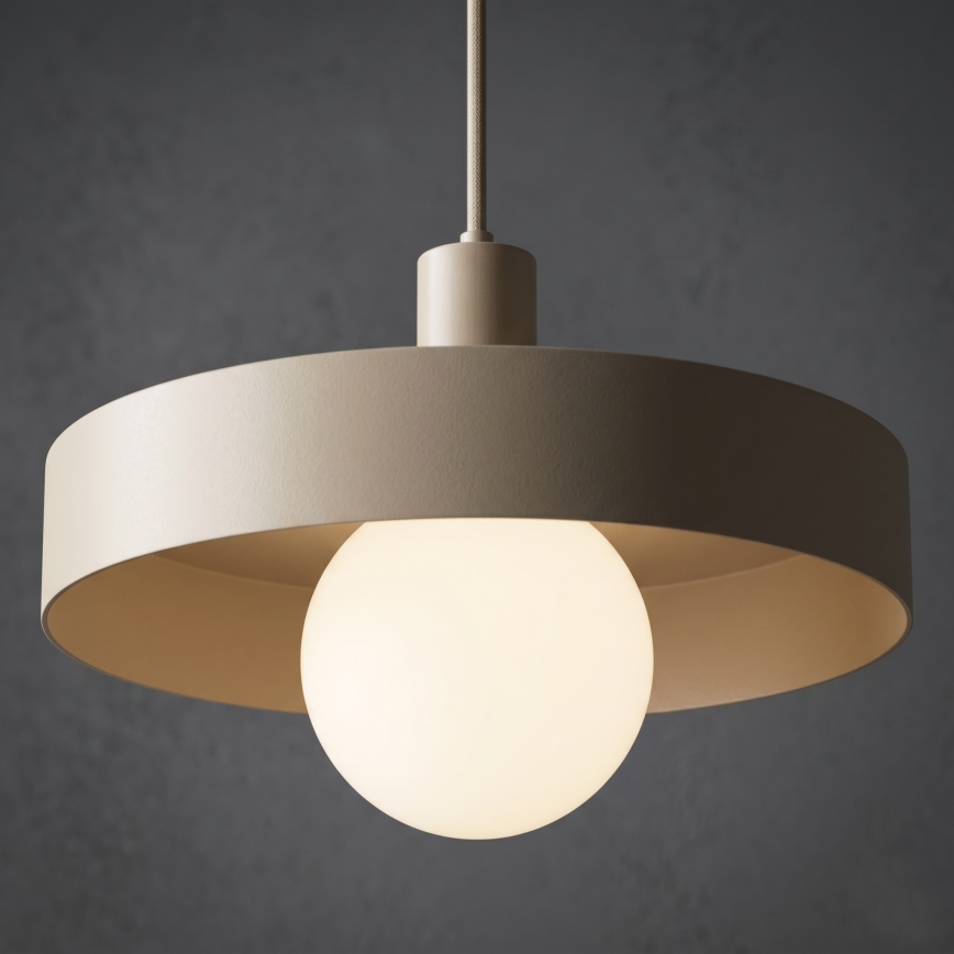 Ripplamp kaabliga CANAN 1xE27/15W/230V, läbimõõt 40 cm, beež
