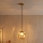 Ripplamp kaabliga CRISTAL 1xE14/15W/230V messing/suitsune beež