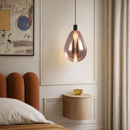 Ripplamp kaabliga DENSO 1xG9/5W/230V, läbimõõt 20 cm, vaskne/must