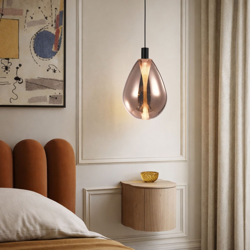 Ripplamp kaabliga DENSO 1xG9/5W/230V, läbimõõt 20 cm, vaskne/must