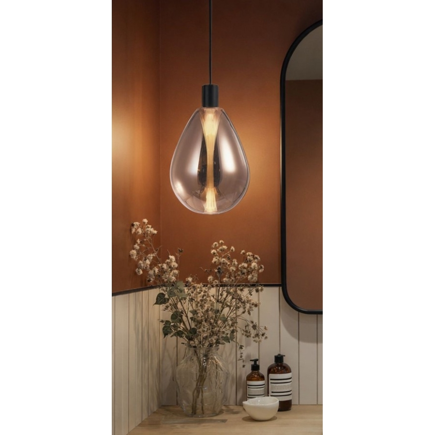 Ripplamp kaabliga DENSO 1xG9/5W/230V, läbimõõt 20 cm, vaskne/must