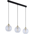 Ripplamp kaabliga DEVON 3xE27/15W/230V must/läbipaistev