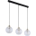 Ripplamp kaabliga DEVON 3xE27/15W/230V must/läbipaistev
