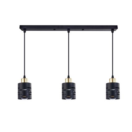 Ripplamp kaabliga ELEN 3xE27/35W/230V must/kuldne
