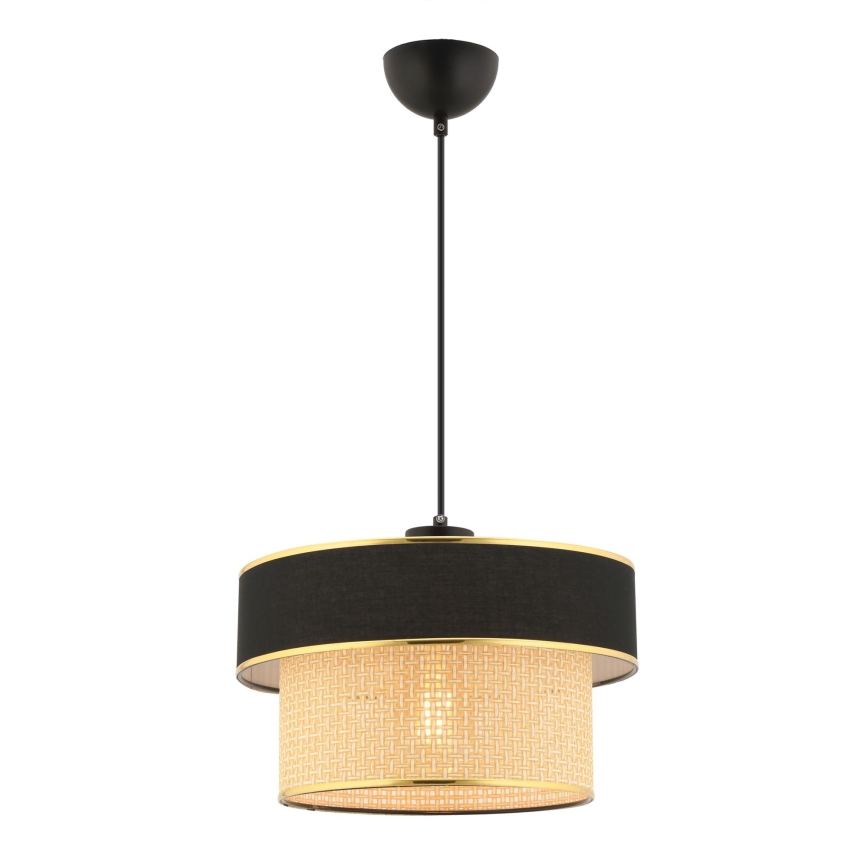 Ripplamp kaabliga ERO 1xE27/60W/230V must/beež