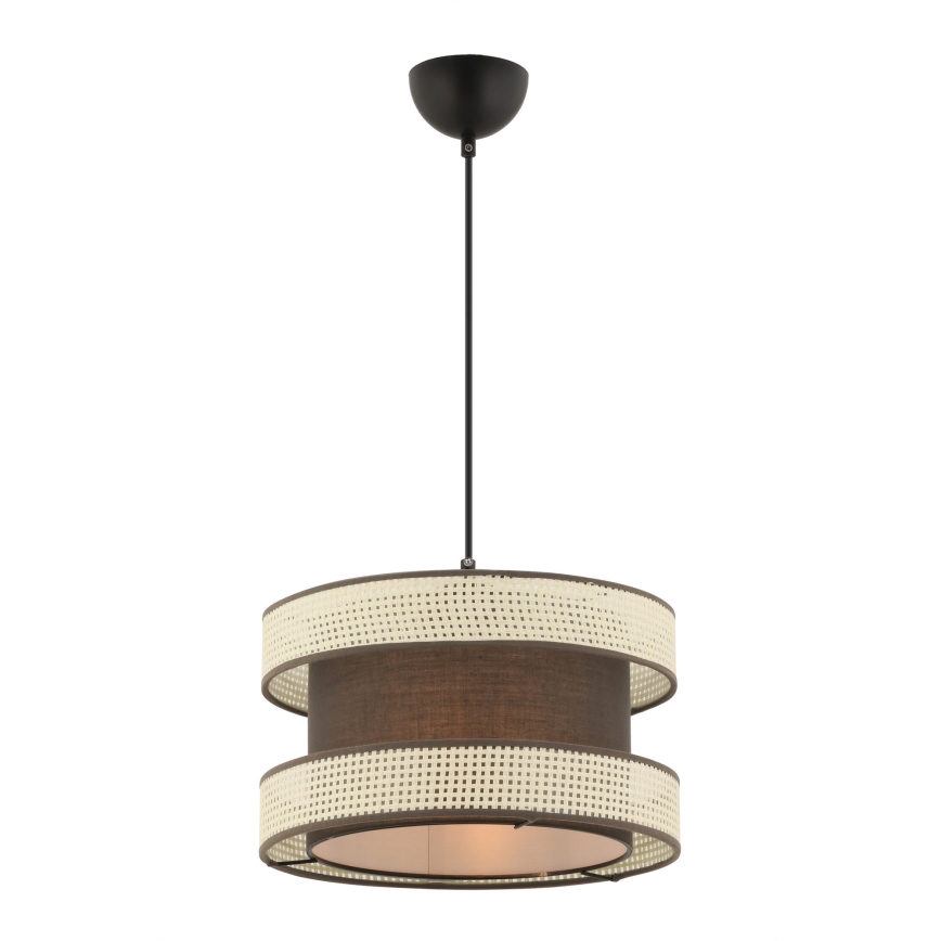 Ripplamp kaabliga HALO 1xE27/60W/230V pruun/kreemjas