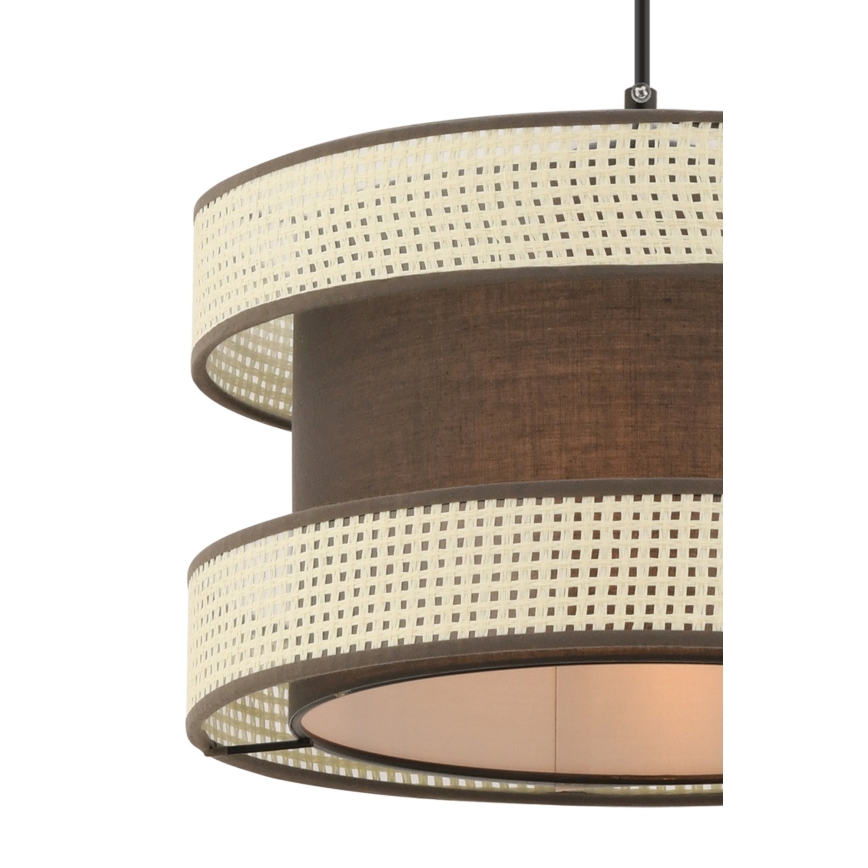 Ripplamp kaabliga HALO 1xE27/60W/230V pruun/kreemjas