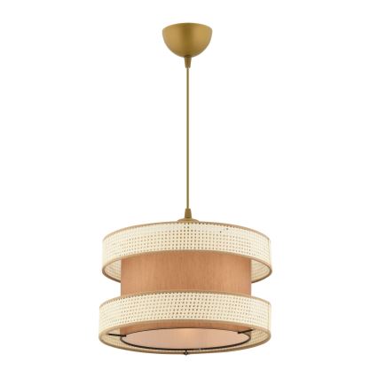 Ripplamp kaabliga HALO 1xE27/60W/230V pruun/kreemjas