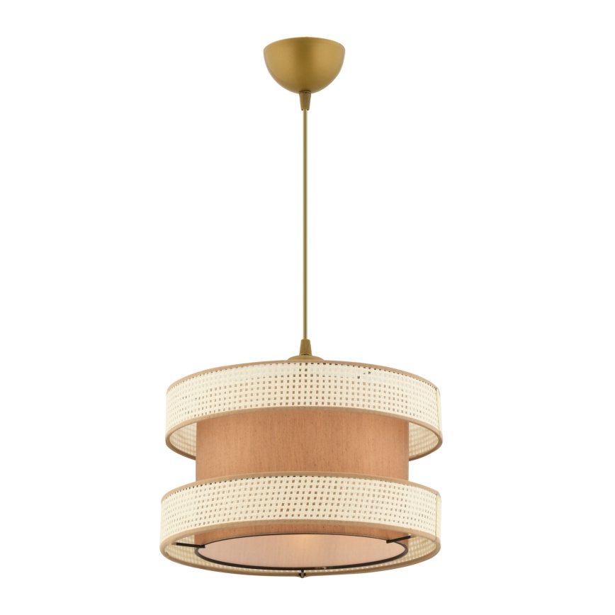 Ripplamp kaabliga HALO 1xE27/60W/230V pruun/kreemjas