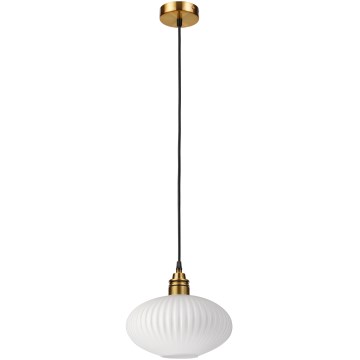 Ripplamp kaabliga HECTOR 1xE27/15W/230V valge/messing läbimõõt 25 cm