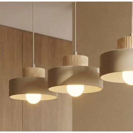 Ripplamp kaabliga KIVI 3xE27/15W/230V beež