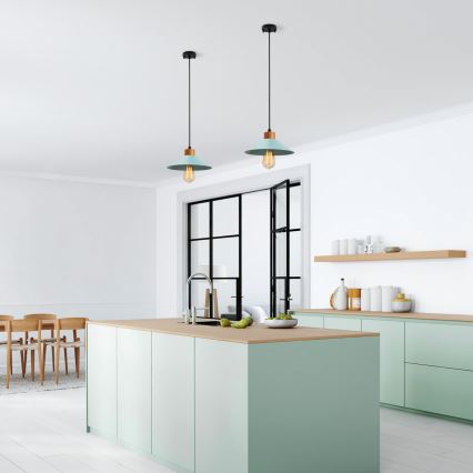 Ripplamp kaabliga MANAVGAT 1xE27/40W/230V sinine/pruun