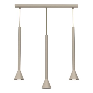 Ripplamp kaabliga MAZZO 3xGU10/8W/230V beež