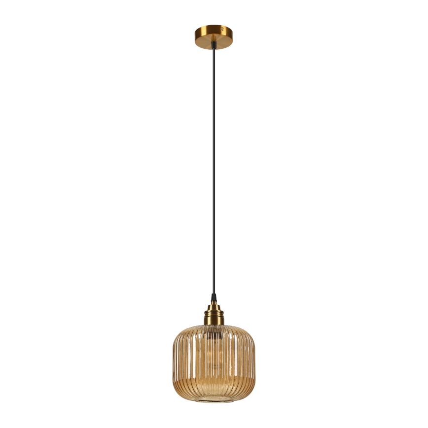 Ripplamp kaabliga MILOU 1xE27/15W/230V kuldne/suitsune beež