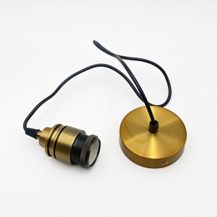 Ripplamp kaabliga MILOU 1xE27/15W/230V kuldne/suitsune beež