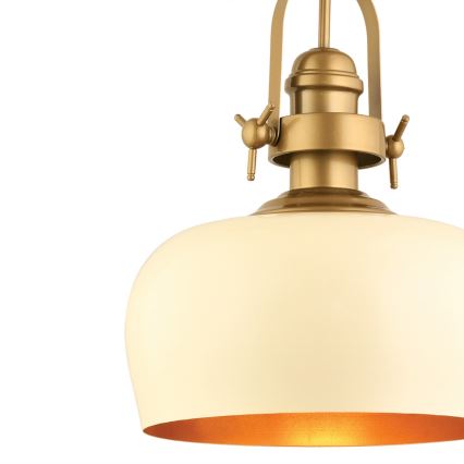 Ripplamp kaabliga MONZA 1xE27/40W/230V, Ø 30 cm, kreemjas/pronksjas