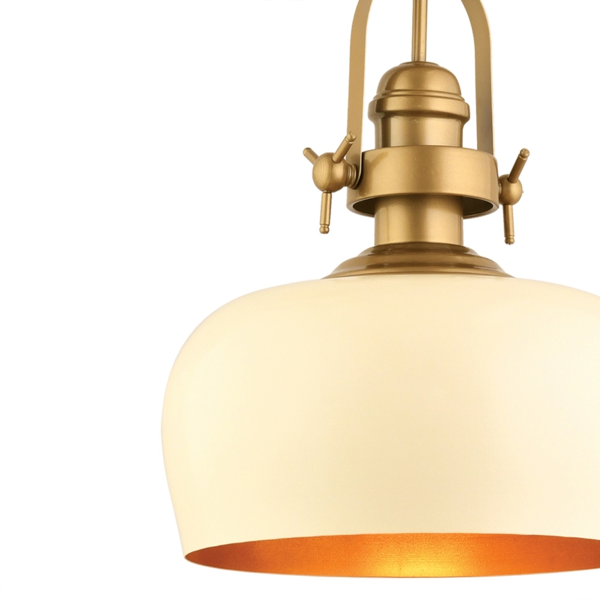 Ripplamp kaabliga MONZA 1xE27/40W/230V, Ø 30 cm, kreemjas/pronksjas