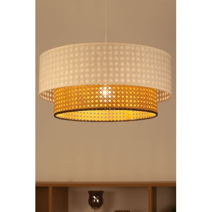 Ripplamp kaabliga NATIA 1xE27/60W/230V valge/pruun