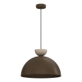 Ripplamp kaabliga NEVIS 1xE27/15W/230V läbimõõt 38 cm pruun